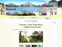 Tablet Screenshot of casitaysabel.resortsbatangas.com